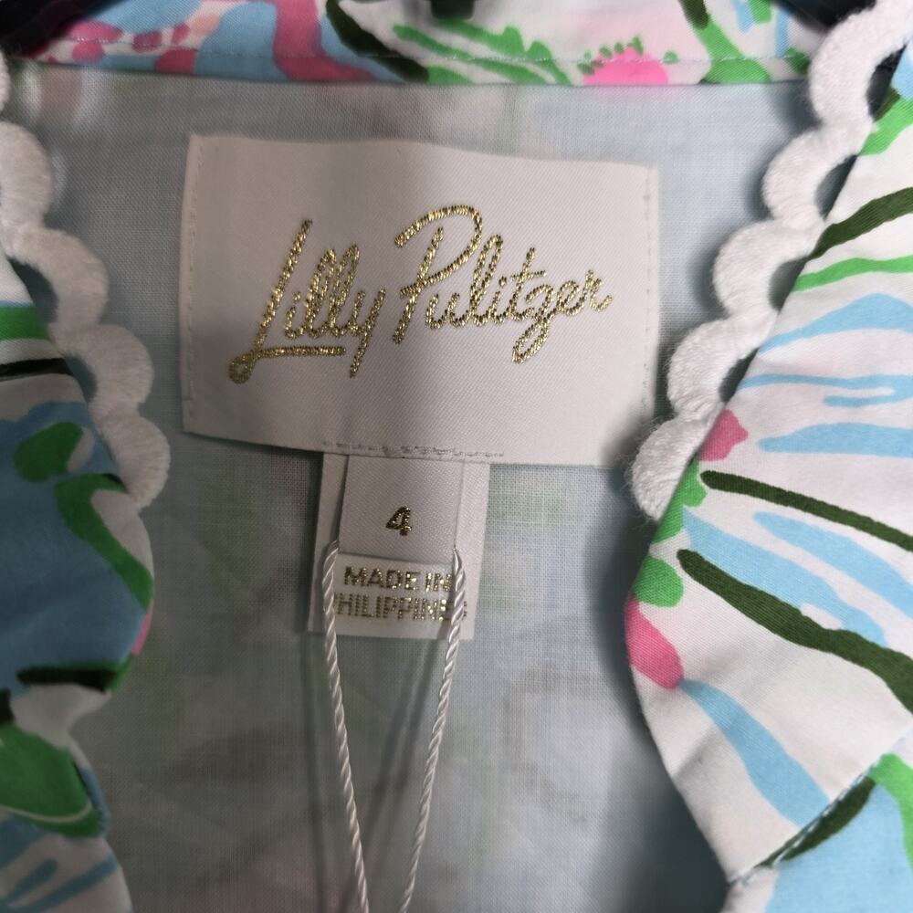 Lilly Pulitzer Womens Arletta Long Sleeve Dress Multicolor Son of a Bun Size 4 - Picture 3 of 16